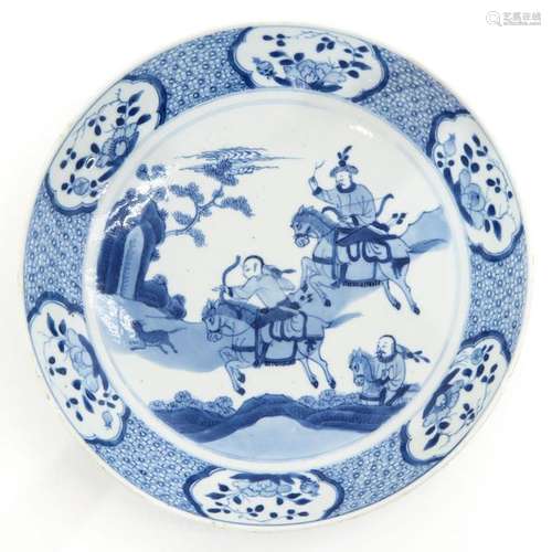 A Blue and White Plate