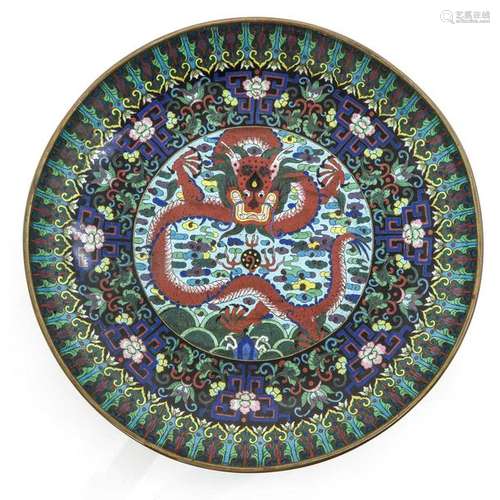 A Cloisonne Charger