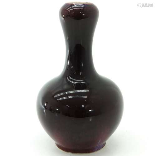 A Sang de Boeuf Decor Garlic Mouth Vase