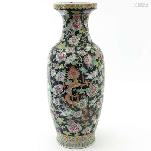 A Large Famille Noir Vase