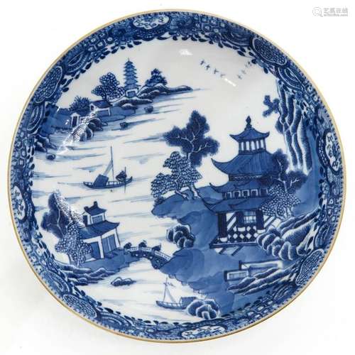 A Blue and White Plate