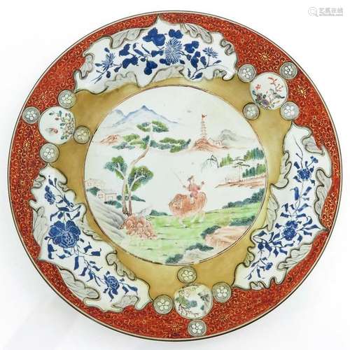 A Polychrome Decor Charger