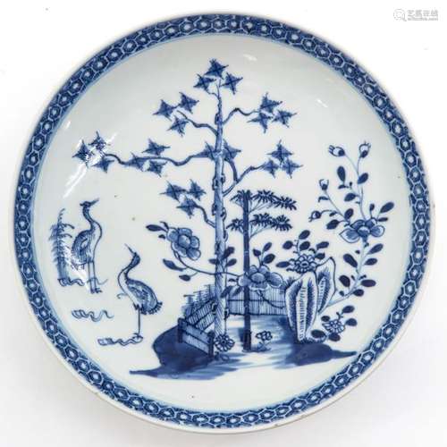 A Blue and White Decor Plate