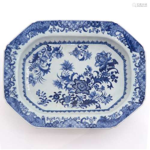 A Blue and White Decor Serving Platter