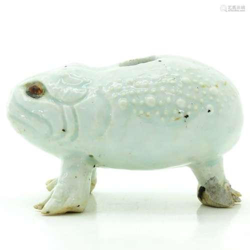 A Chinese Chan Chu Frog Water Container