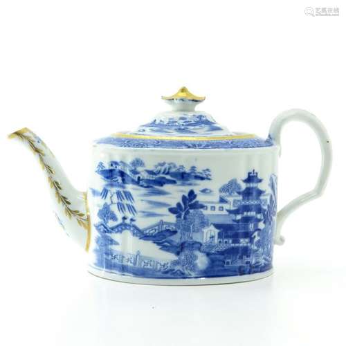 A Blue and White Decor Teapot