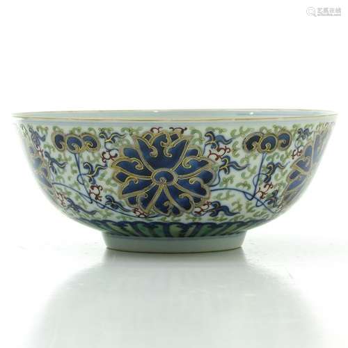 A Polychrome and Gilt Decor Bowl