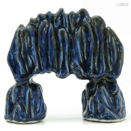 A Blue Glaze Decor Sculpture