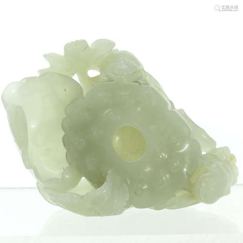 A Carved Jade Brush Washer