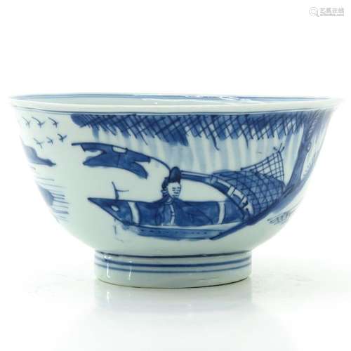 A Blue and White Decor Bowl