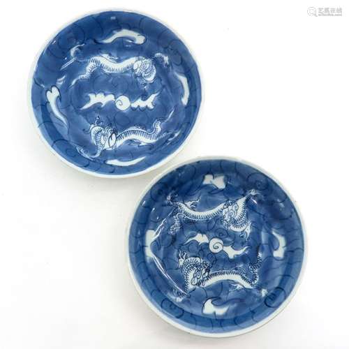 Two Blue and White Decor Plates