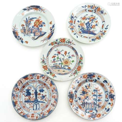 Five Imari Decor Plates