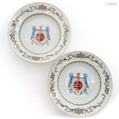 Two Armorial Decor Plates