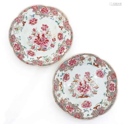 Two Famille Rose Decor Plates