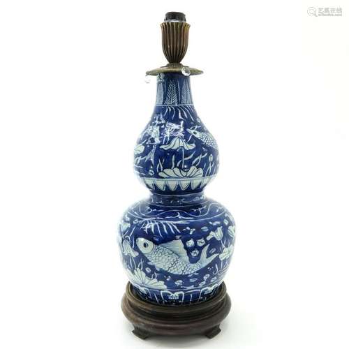 A Blue and White Decor Lamp