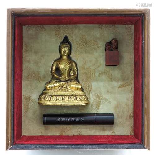 A Buddha Sculpture in Box with Seal