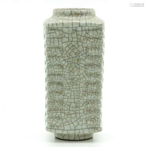 A Celadon Cong Vase