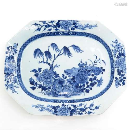 A Blue and White Serving Platter