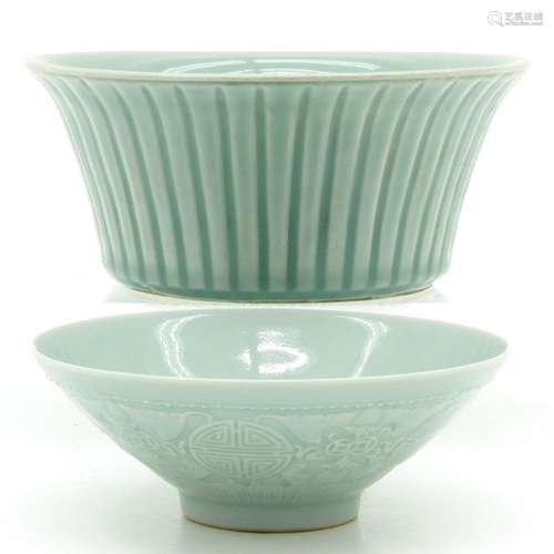 Two Celadon Bowls