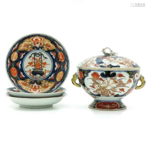 A Collection of Imari Porcelain Items