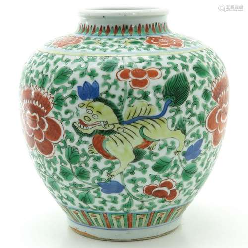 A Famille Verte Decor Vase