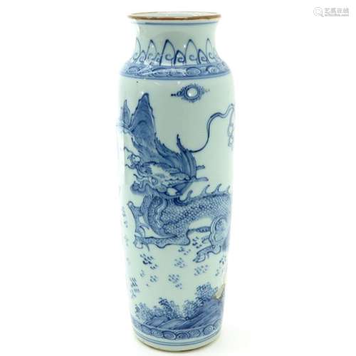 A Blue and White Decor Vase