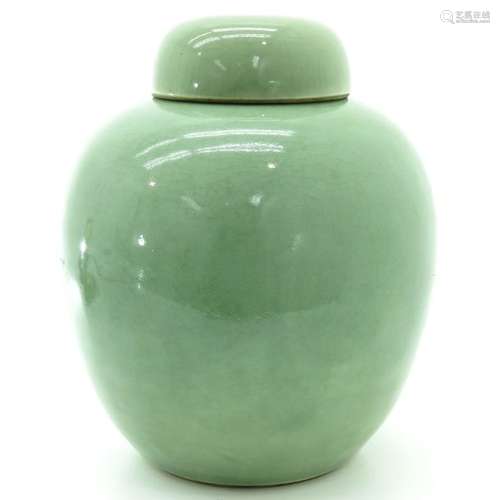 A Celadon Ginger Jar