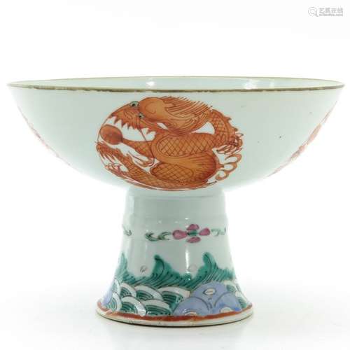 A Polychrome Decor Stem Cup