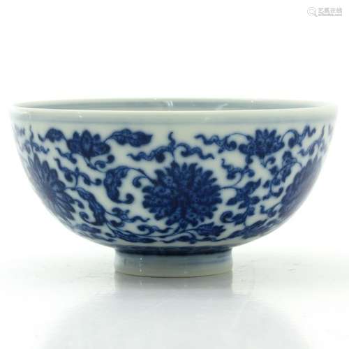 A Blue and White Decor Bowl