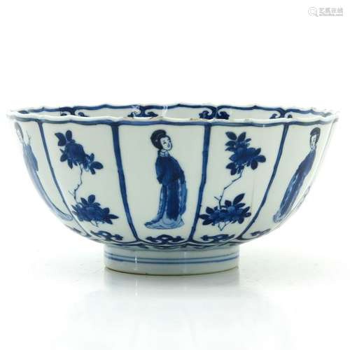 A Blue and White Decor Bowl