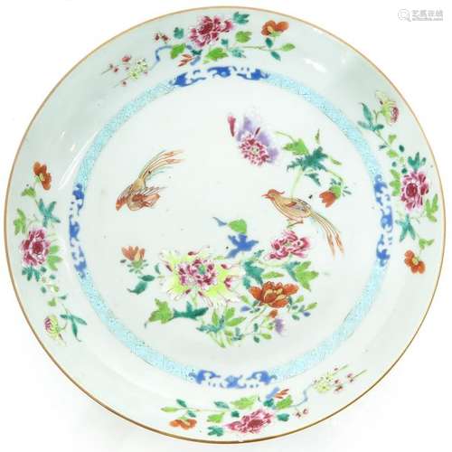 A Famille Rose Decor Plate