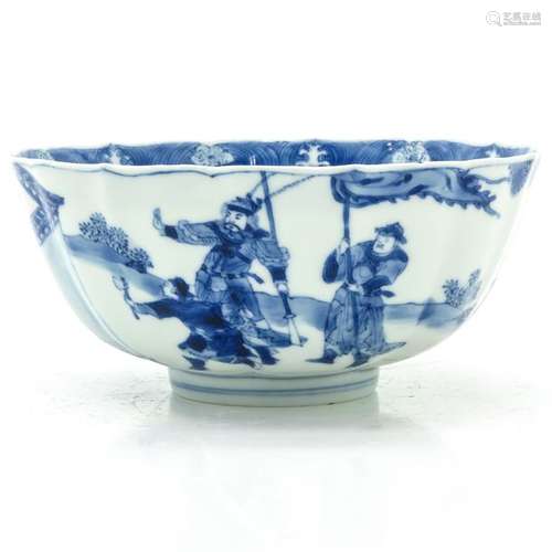 A Blue and White Decor Bowl