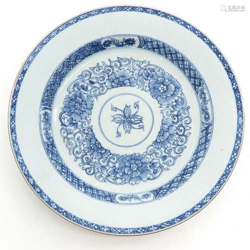 A Blue and White Decor Charger