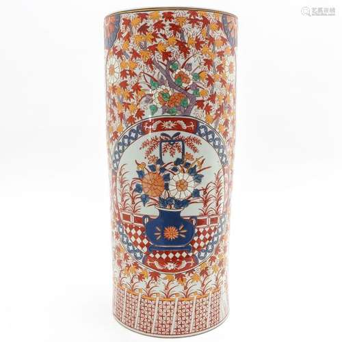 A Polychrome Decor Scroll Holder