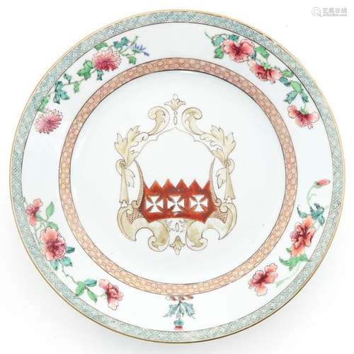 A Polychrome and Gilt Decor Dish