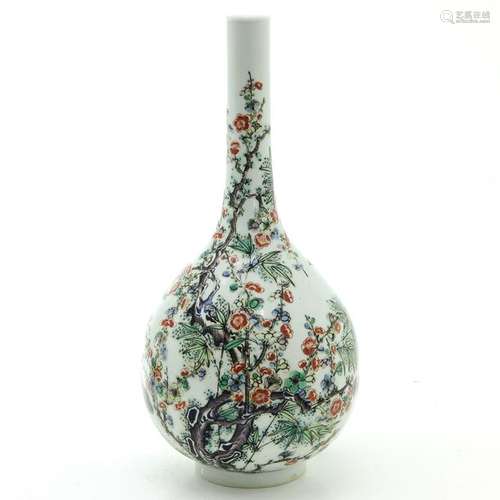 A Famille Verte Decor Bottle Vase