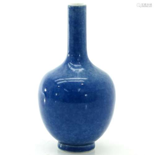 A Small Monochrome Blue Glaze Vase