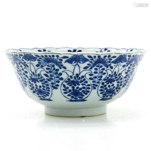 A Blue and White Decor Bowl