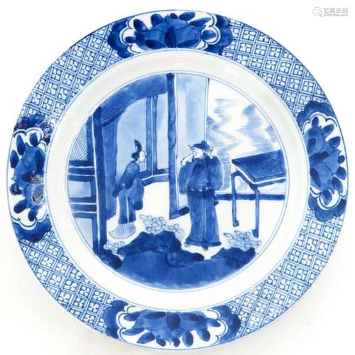 A Blue and White Decor Plate