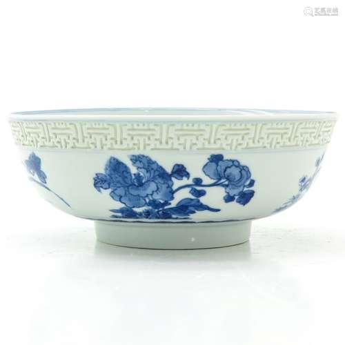 A Blue and White Decor Bowl