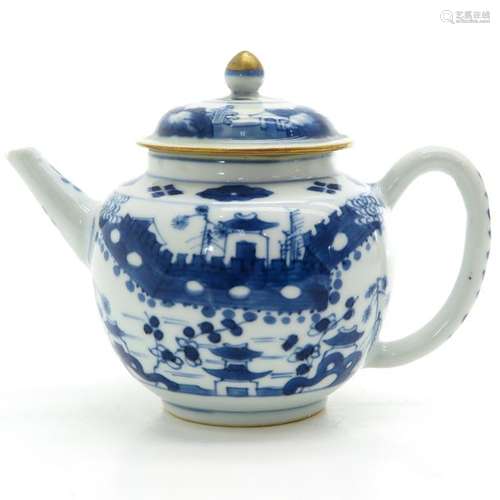 A Blue and White Decor Teapot