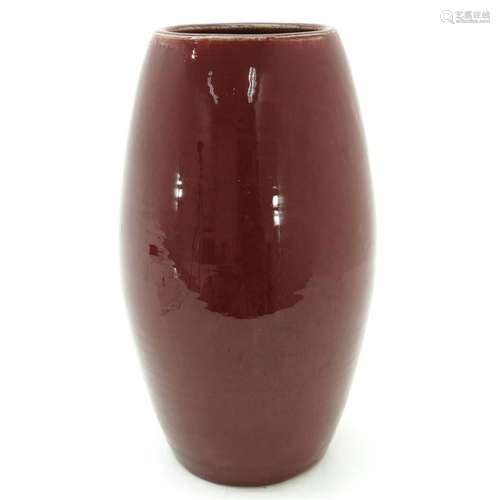 A Sang de Boeuf Decor Vase