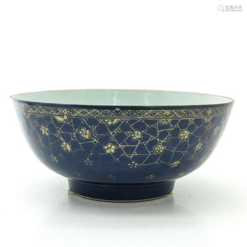 A Powder Blue and Gilt Decor Bowl