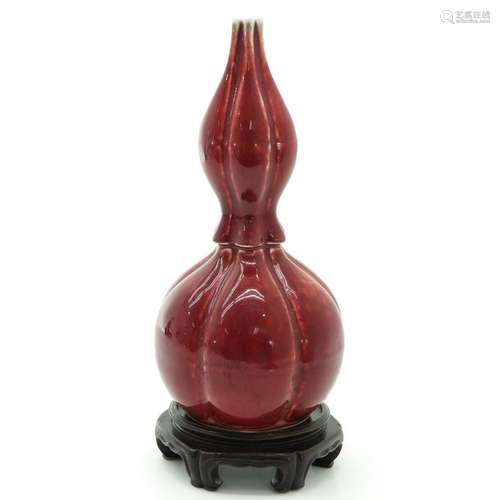 A Sang de Boeuf Decor Vase