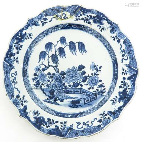 A Blue and White Decor Charger