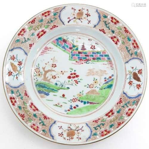 A Famille Rose Decor Plate