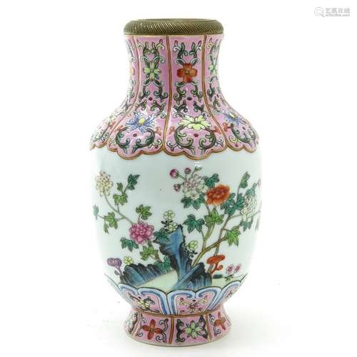 A Famille Rose Decor Vase