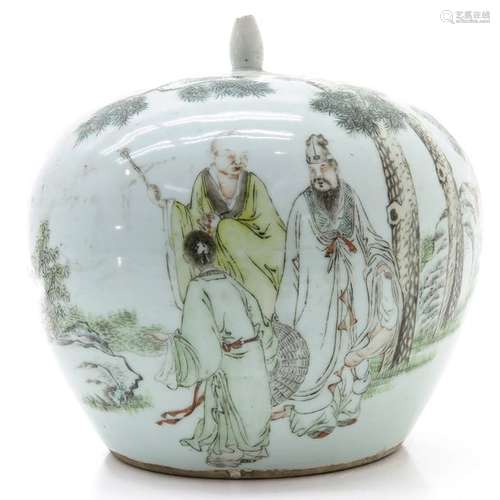 A Qianjiang Cai Decor Ginger Jar