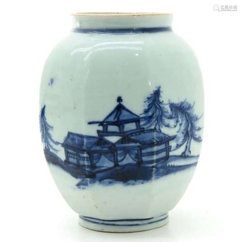 A Blue and White Decor Vase