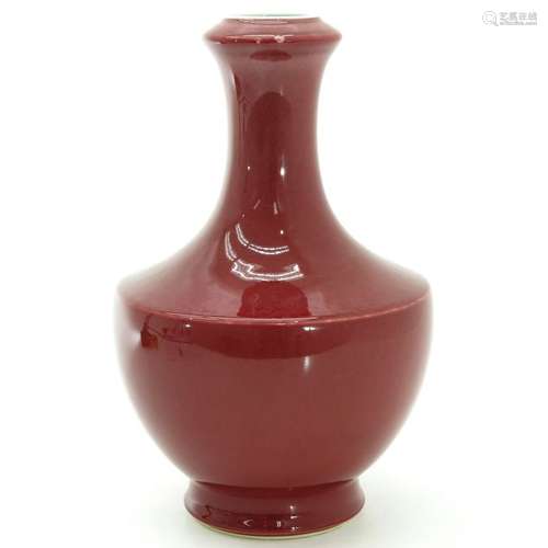 A Monochrome Red Glaze Vase